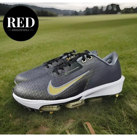 Nike Zoom Infinity Tour 2 Black Gold Golf Shoes FD0217-003 - Men's Size 10.5